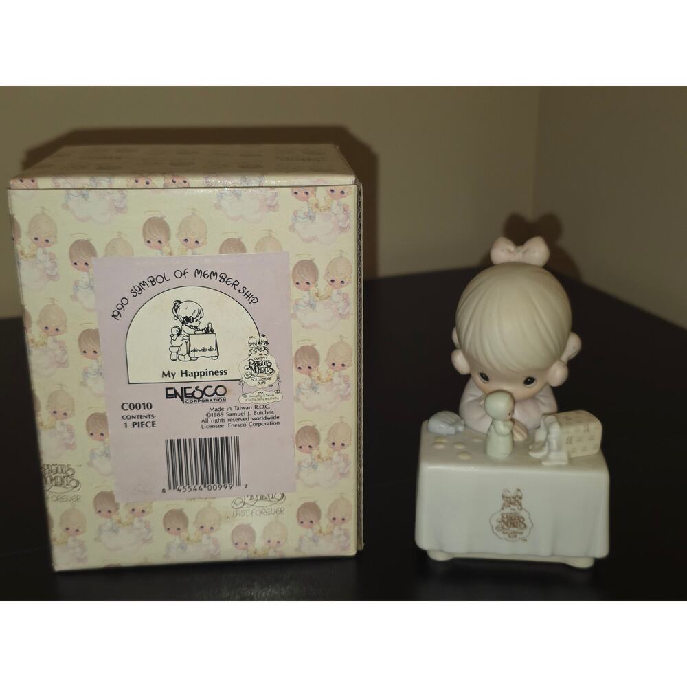 Precious Moments‎ "My Happiness" Figurine C0010 1990 Symbol of Membership